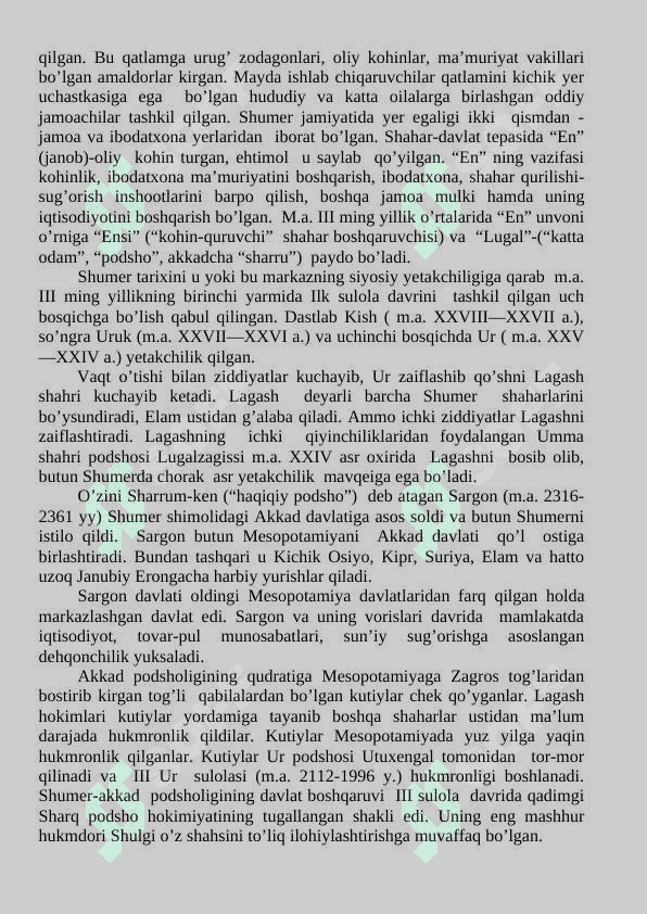 Ikki daryo oralig’ining (Mesopotamiya) qadimgi sivilizatsiyasi 24 3