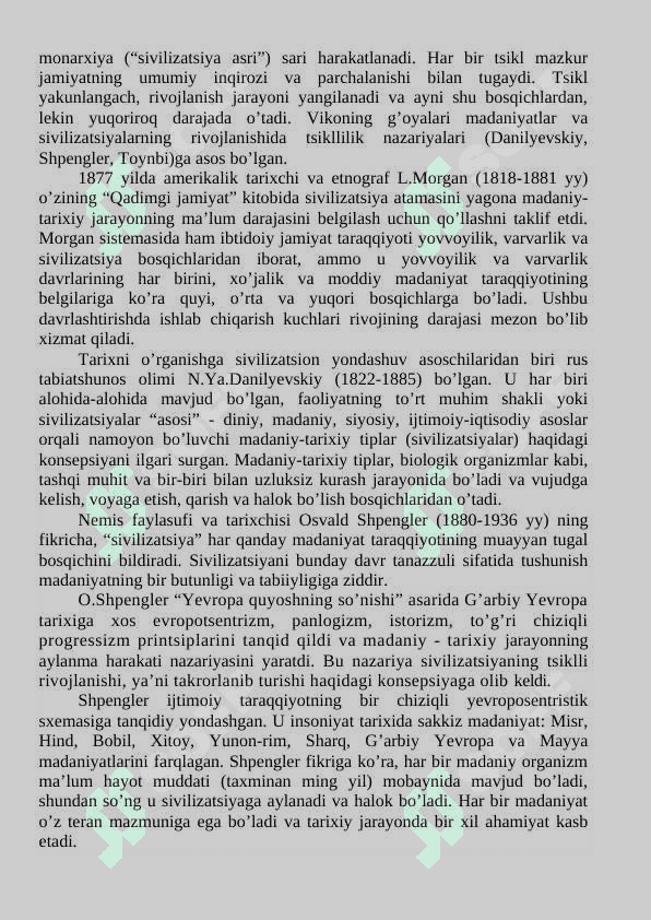 Sivilizatsiya tushunchasi. Uning ta’rifi va o’ziga xos sifatlari 2 3