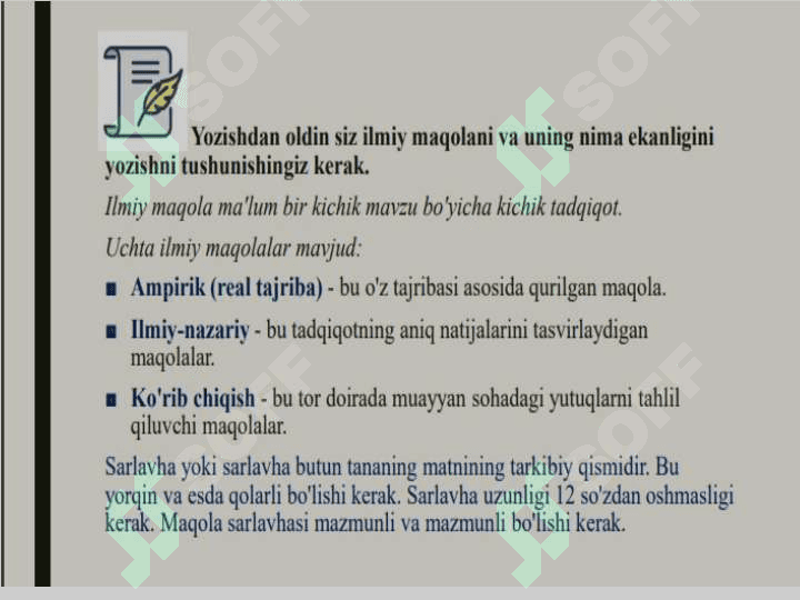 Tezis va maqolalar (imrat)taxlilini organish 2