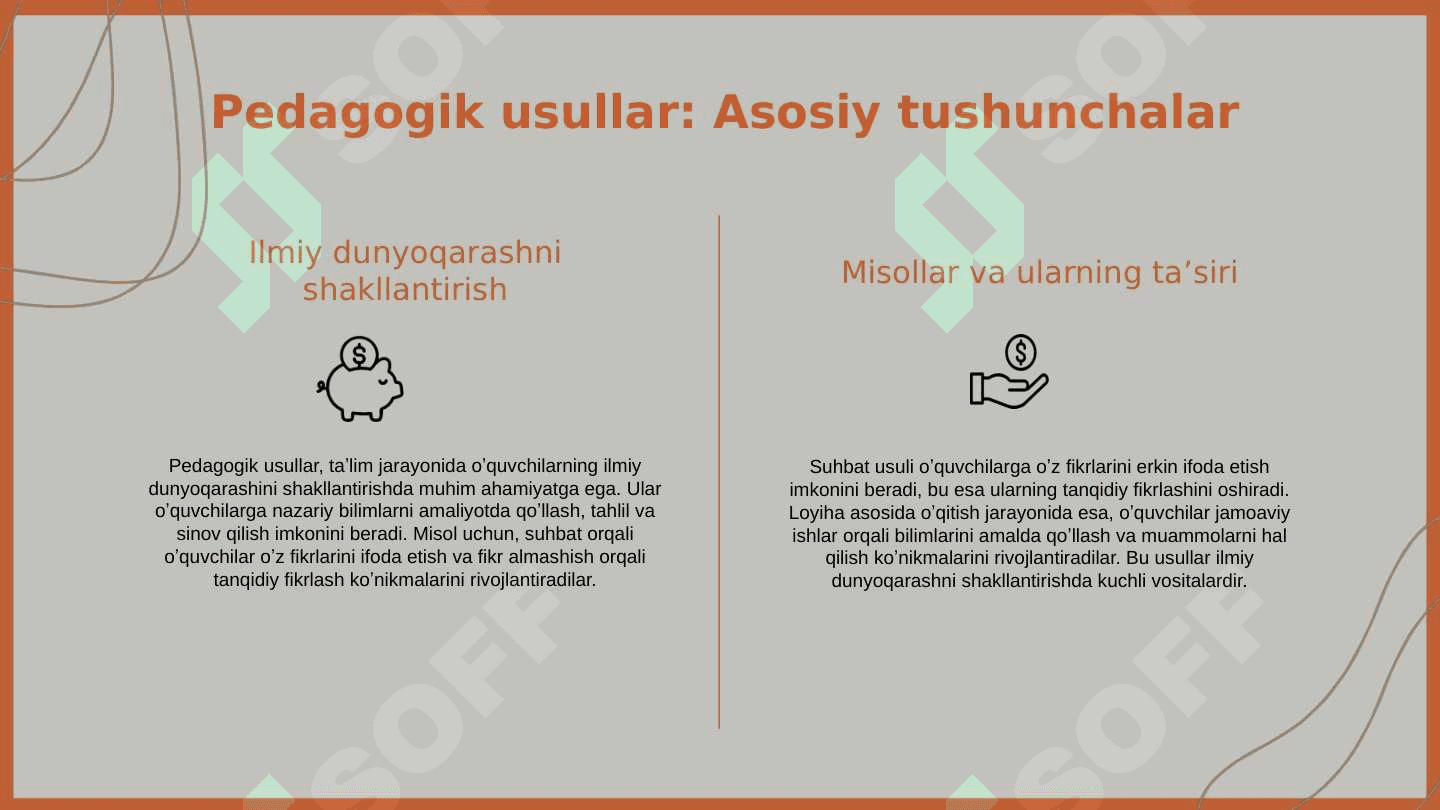 Taʼlim - tarbiya jarayonida ilmiy va umuminsoniy dunyoqarashni shakllantirish. Pedagogik kasbiy kompetenlik va kreativlik 4