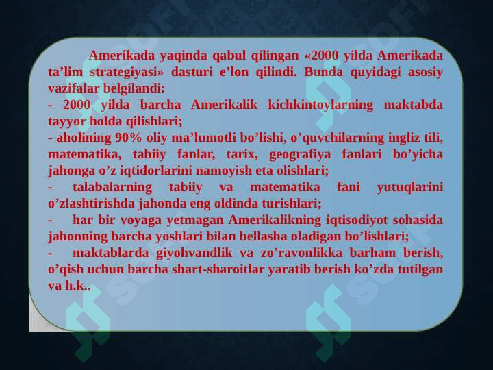 RIVOJLANGAN HORIJIY MAMLAKATLARDA TA’LIM TIZIMI 8