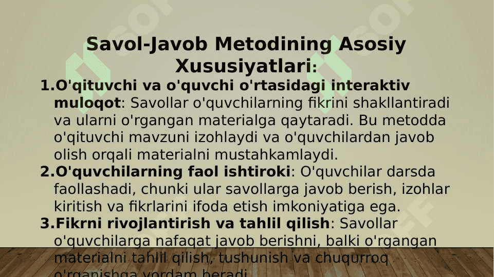 An'anaviy O'qitish Metodlari Klassifikatsiyasi 7