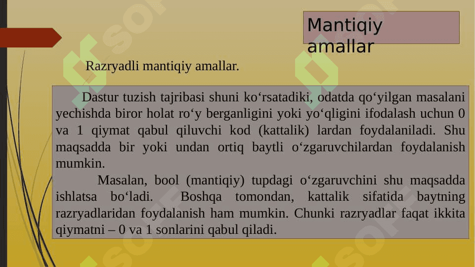 Python da matematik funksiyalar, pythonda arifmetik, mantiqiy operatorlar va ularning tadbiqi 4