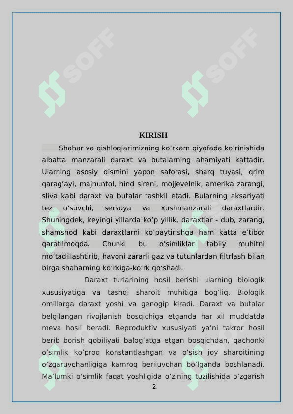 O’zbekiston Respublikasi daraxt, buta va lianalari 2