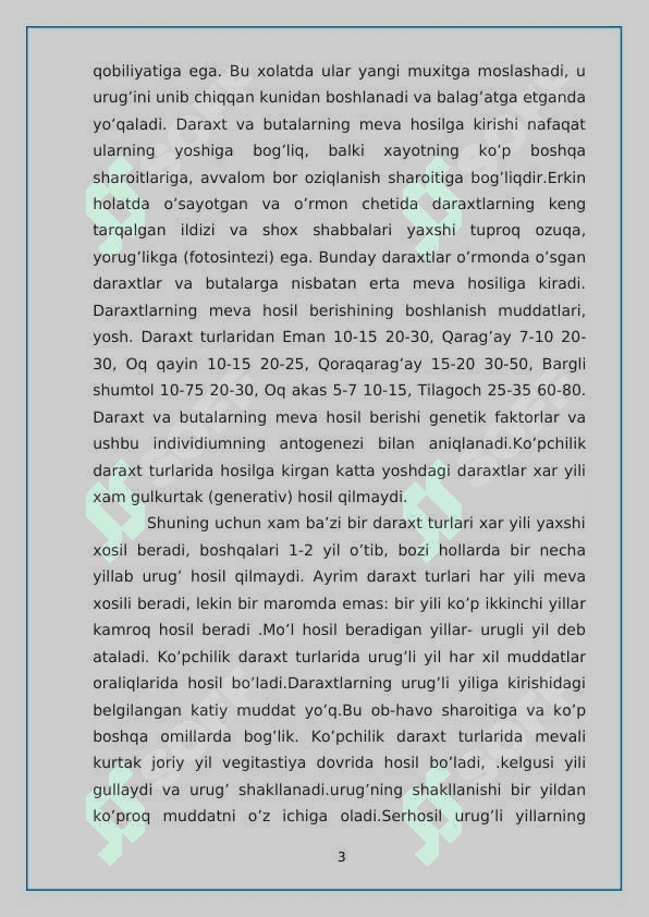 O’zbekiston Respublikasi daraxt, buta va lianalari 3