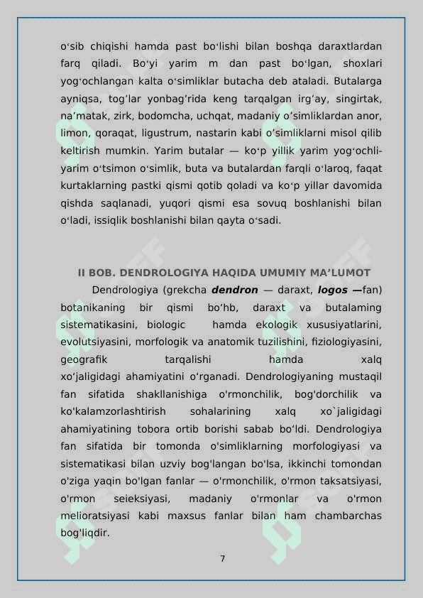 O’zbekiston Respublikasi daraxt, buta va lianalari 7