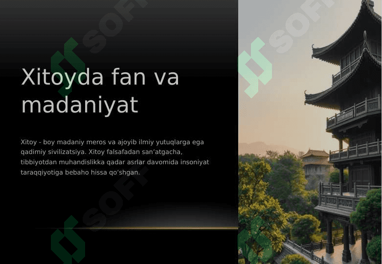 Xitoyda fan va madaniyat mavzusida  slayd tayyorlash 25 2