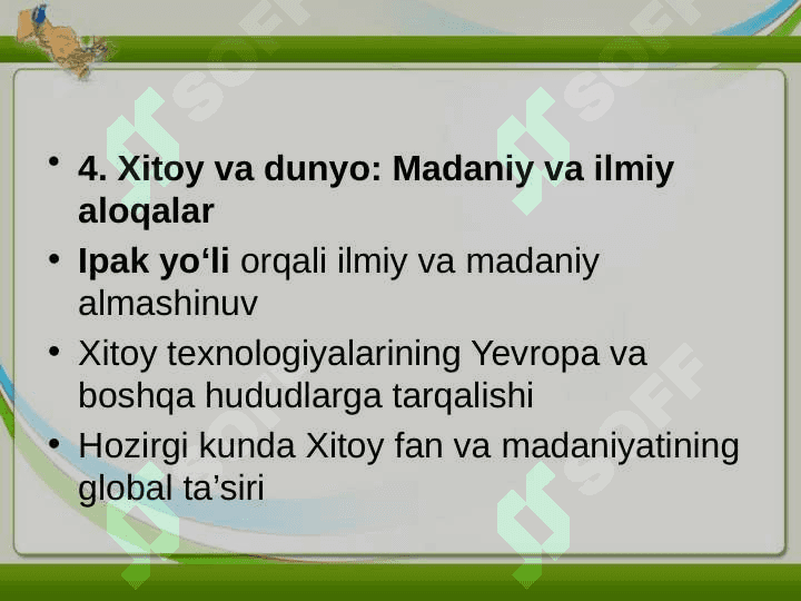 Xitoyda fan va madaniyat mavzusida  slayd tayyorlash 24 8