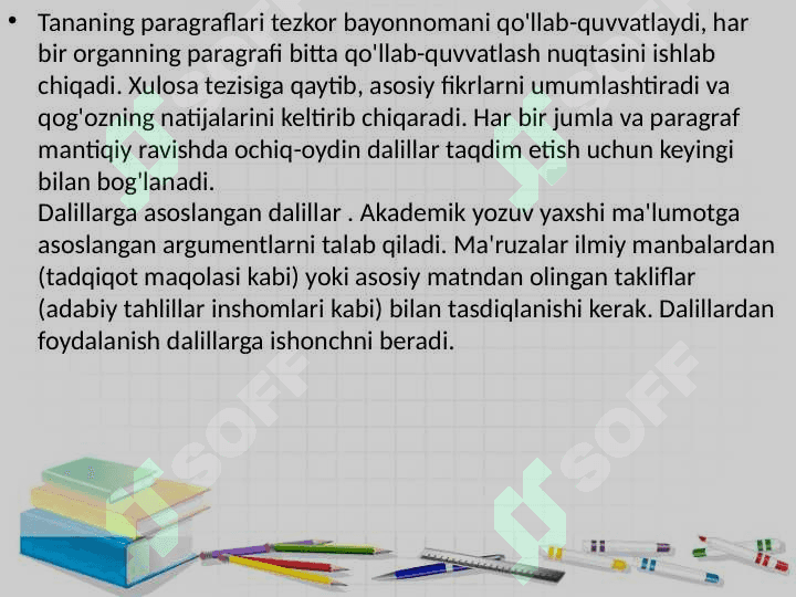 Akademik yozuvning mazmuni va vazifalari Mavzudagi 3