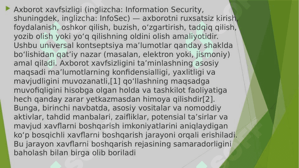 Kompyuterda axborotni saqlash va undan foydalanishi tashkil etish 7
