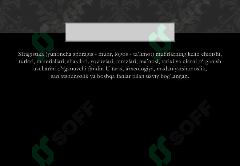 Sfragistika bo’yicha taqdimot 2
