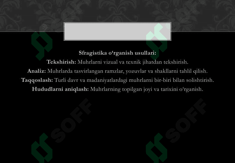 Sfragistika bo’yicha taqdimot 5