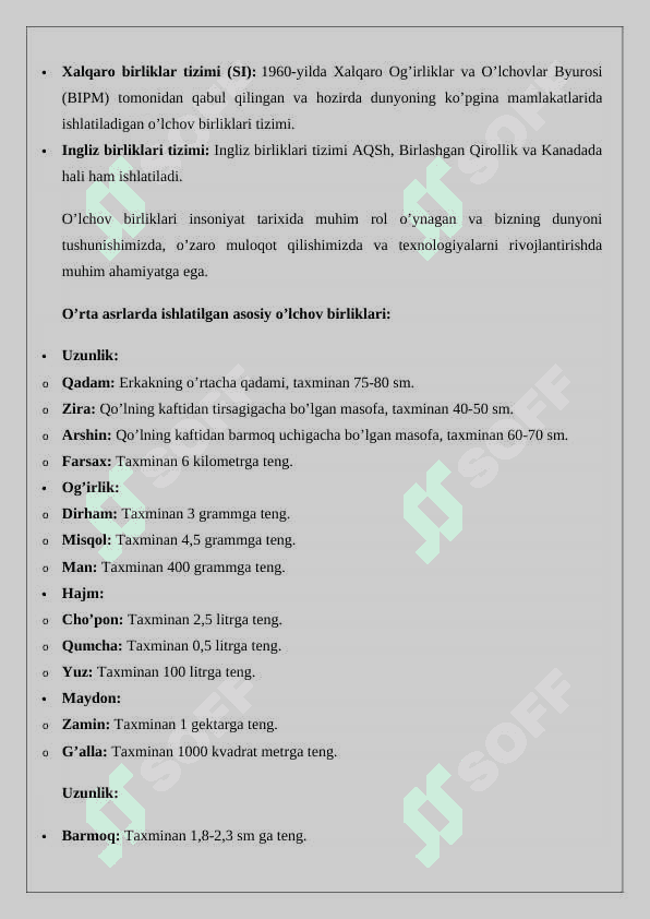 O’rta Osiyoning ilk o’rta asr o’lchov birliklari 24 5