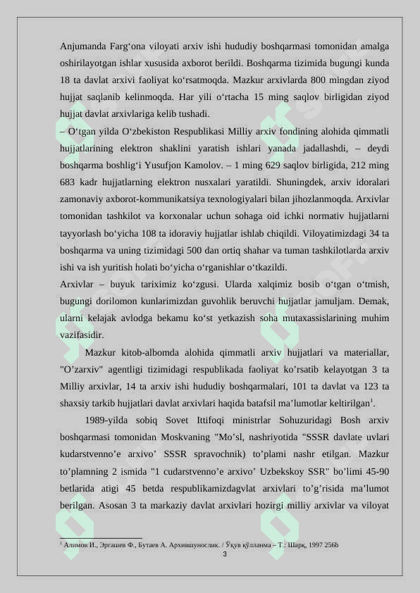 Farg’ona viloyat davlat arxivining noshirlik ishlari 3