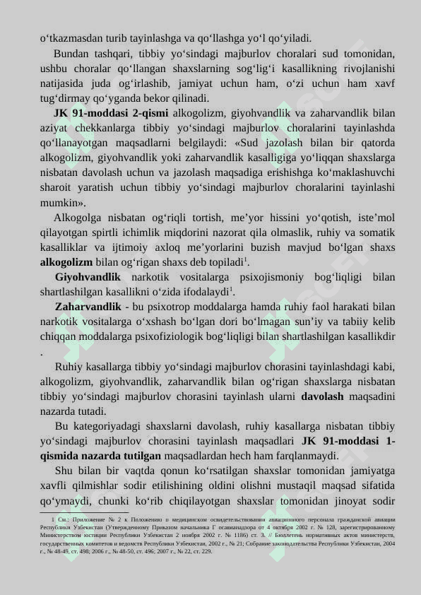 Tibbiy yo‘sindagi majburlov choralari tushunchasi va maqsadlari 24 4