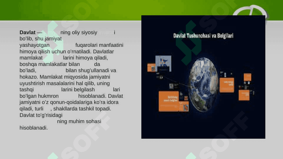 Davlat hokimiyatining belgilari. Davlat tipologiyasi 3