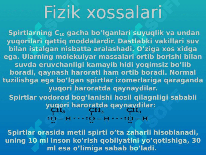 Spirtlarning olinishi 7