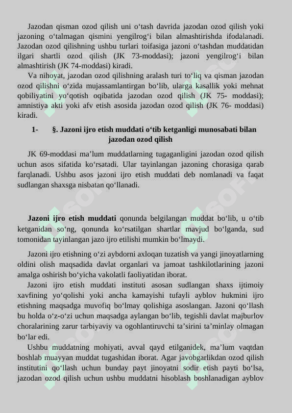 JAZODAN OZOD QILISH. SUDLANGANLIK 3