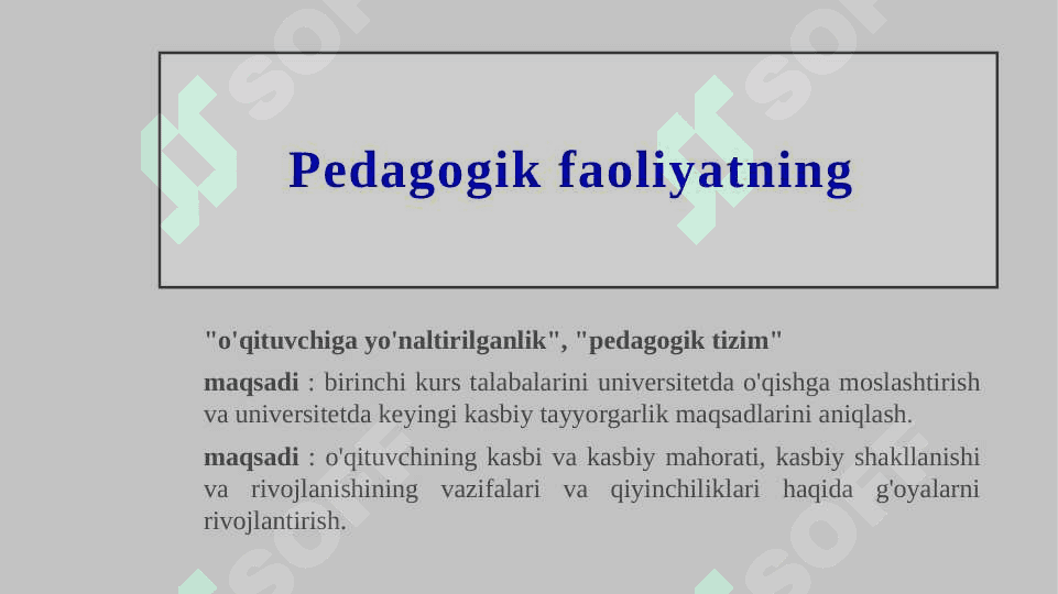 Pedagogik faoliyatning psixologik xususiyatlari 2