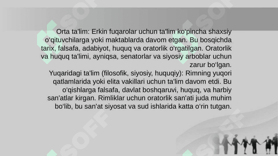 Qadimgi yunoniston va rim davlatlarida tarbiya va maktab 8