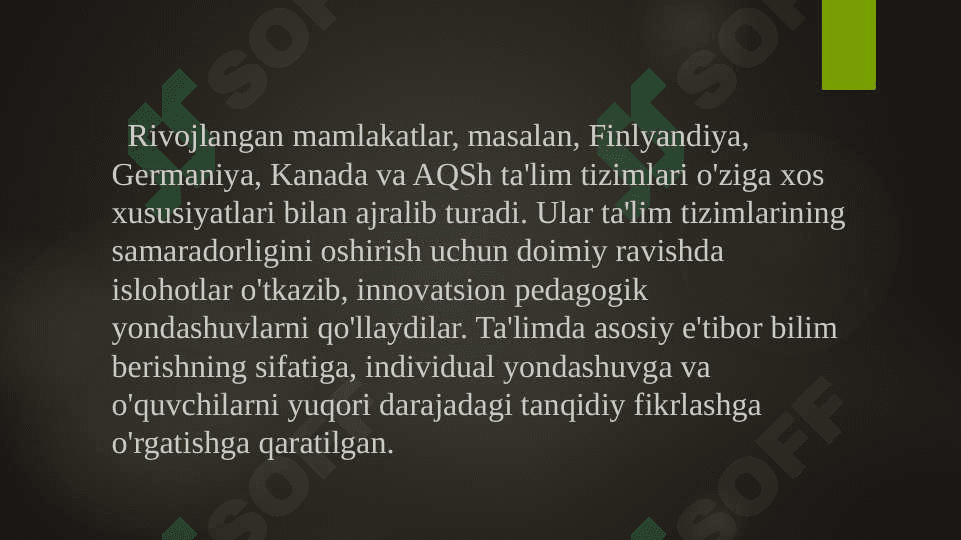 Rivojlangan xorijiy mamlakatlarda ta’lim tizimi 3