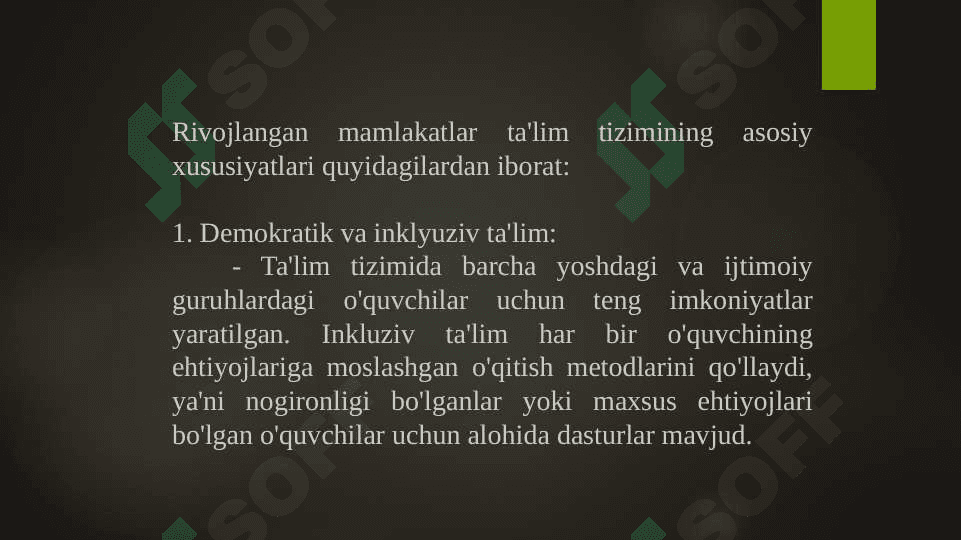 Rivojlangan xorijiy mamlakatlarda ta’lim tizimi 5