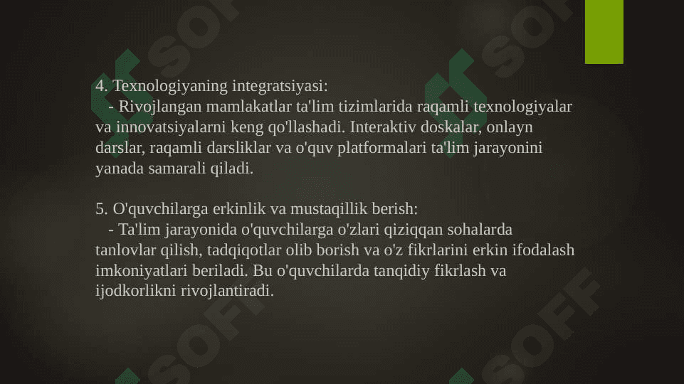 Rivojlangan xorijiy mamlakatlarda ta’lim tizimi 7