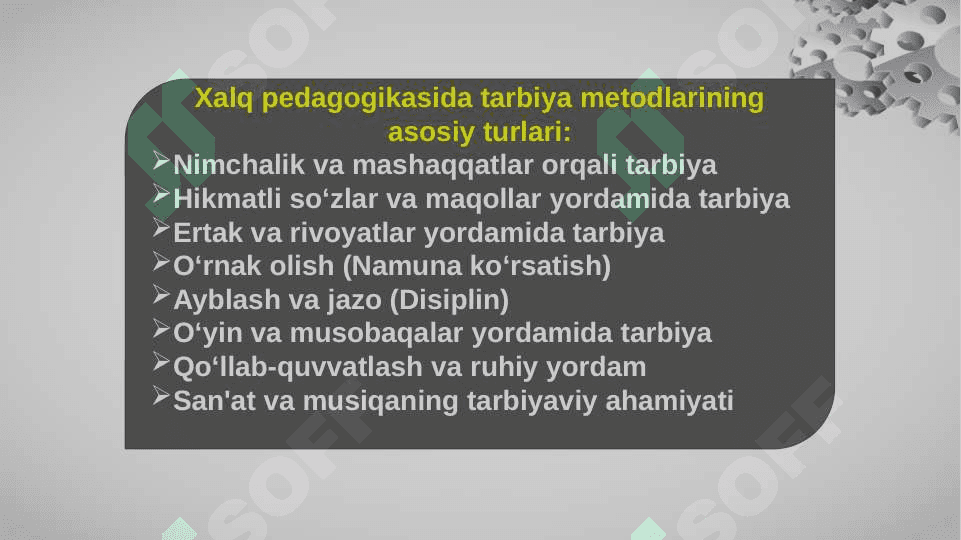 Xalq pedagogikasida tarbiya metodlari 5