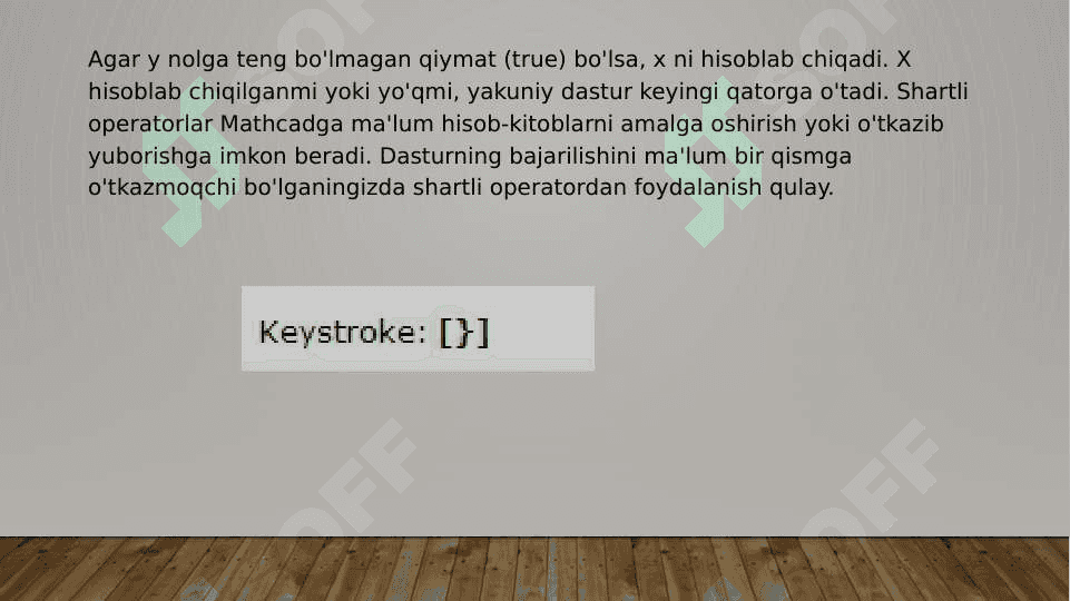 Mathcad dasturlash elementlari 8