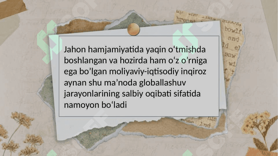 ; Jahon moliyaviy iqtisodiy inqirozining yuzaga kelish sabablari 3