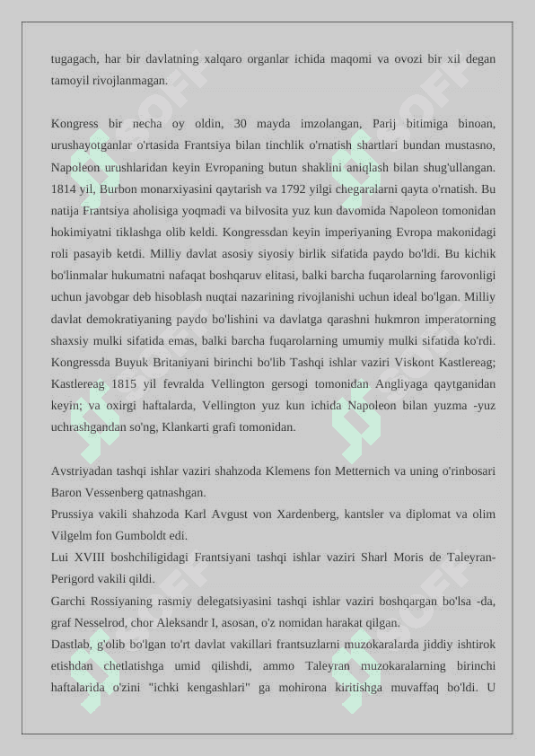 Vena   kongressi   qarorlarining   ahamiyati 2