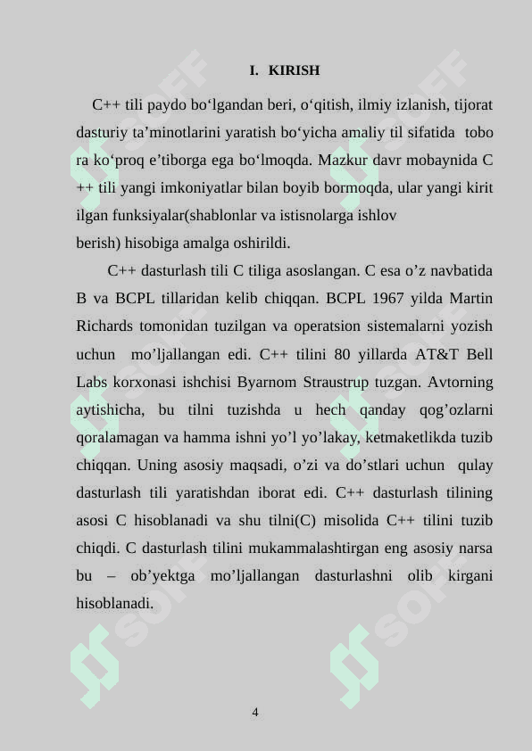 C++da  matritsa izini hosil qilish algoritmlari va dasturlari 4
