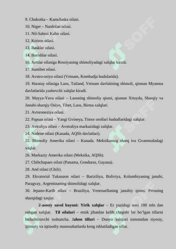 Dunyo xalqlarining klassifikatsiyasi haqida ma'lumotnoma tayyorlash 24 3