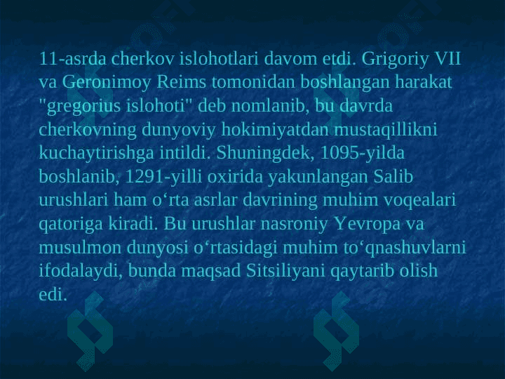 OʻRTA ASRLAR TARIXI 6