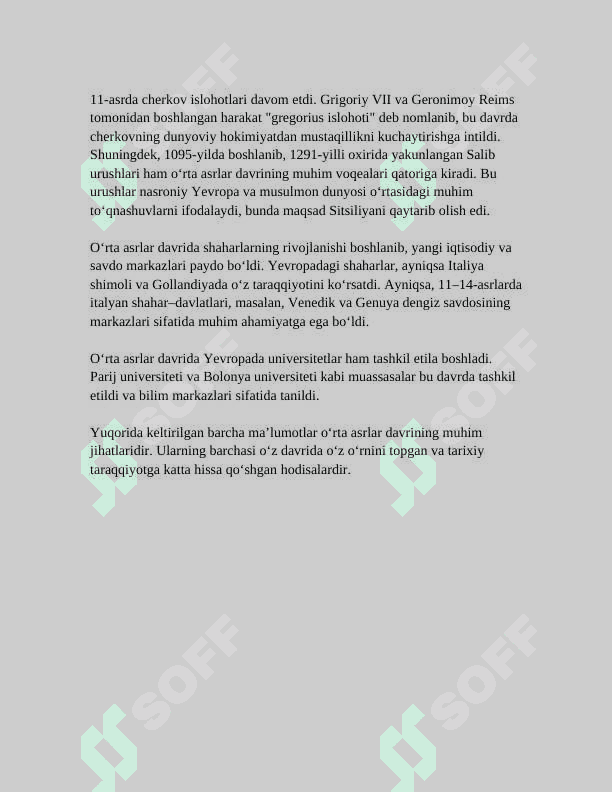 Oʻrta asrlar tarixi 4