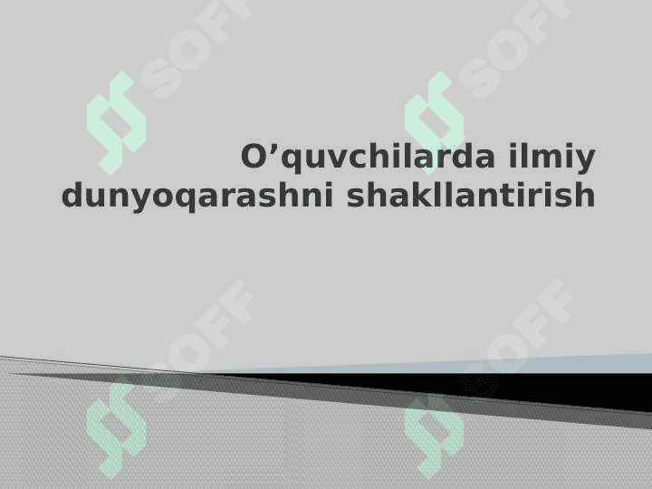 Oʻquvchilarning ilmiy dunyoqarashini shakllantirish 2