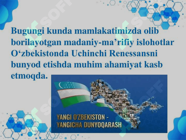 Yangi O’zbekistonda amalga  oshirilayotgan ma’naviy o’zgarishlar. 3