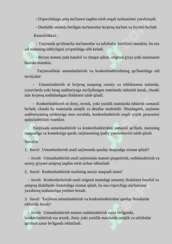 9. Umumlashtirish va konkretlashtirish 1