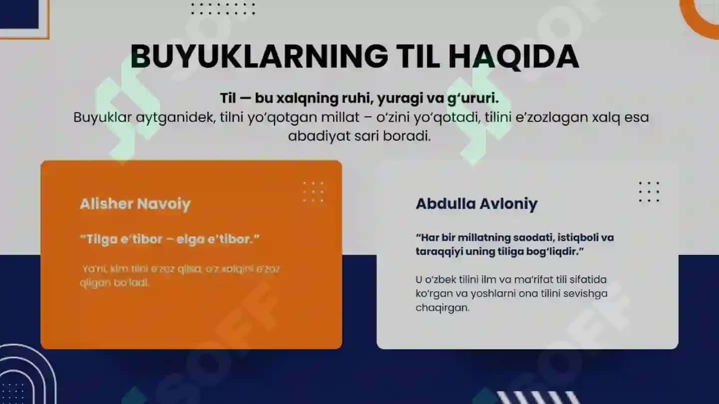 O‘zbek tili — millat iftixori va daviat 4