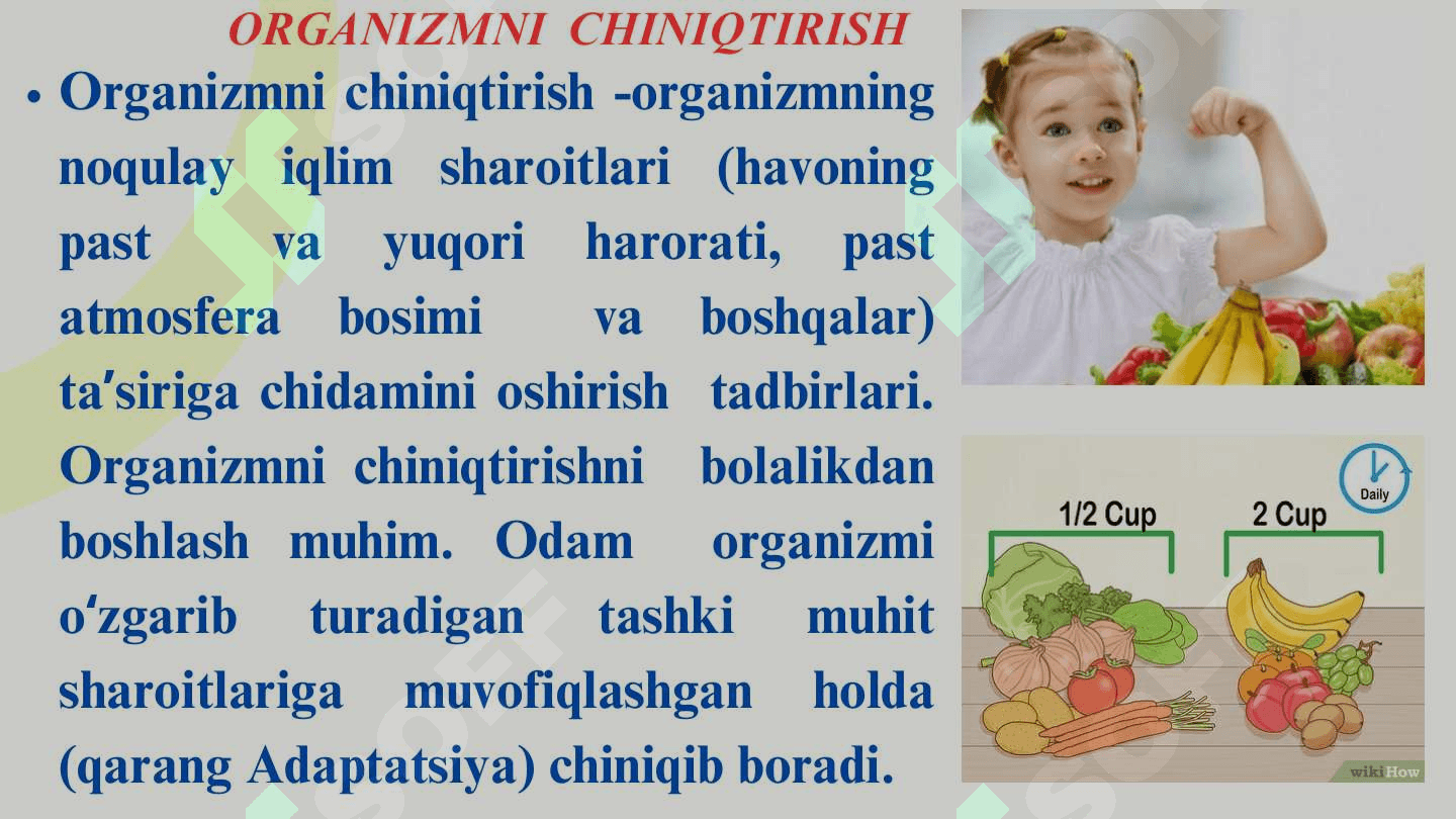 ORGANIZMNI CHINIQTIRISH USULLARI 3