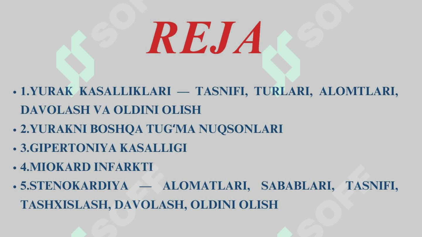 Keng tarqalgan yurak kasalliklari 2