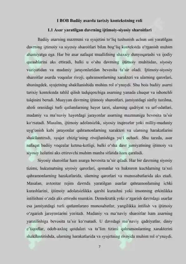 Badiiy asarni o'rganishda tarixi funksional yondashuv 7