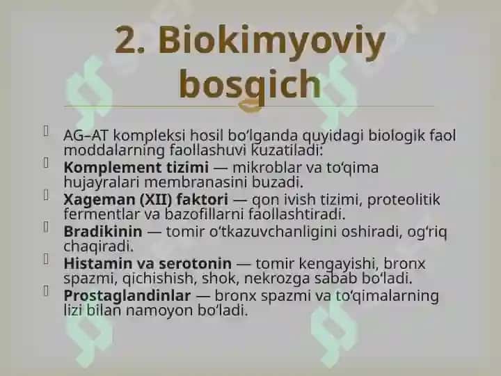 Allergik kasalliklari (anafilaktik shok, Kvinki Shishi, Allergik xeylit, allergic glossit) 8
