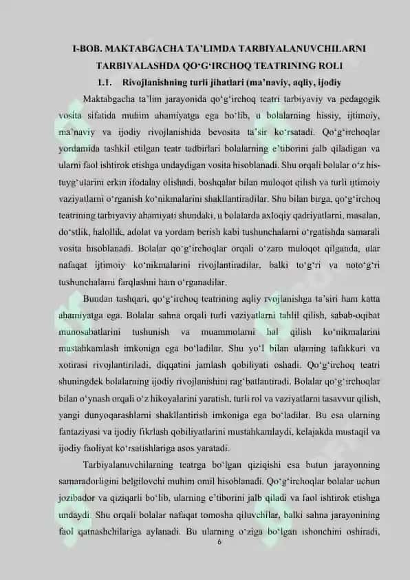 MAKTABGACHA TA’LIM JARAYONIDA TARBIYALANUVCHILAR ISHTIROKIDA QO‘G‘IRCHOQ TEATRI 6