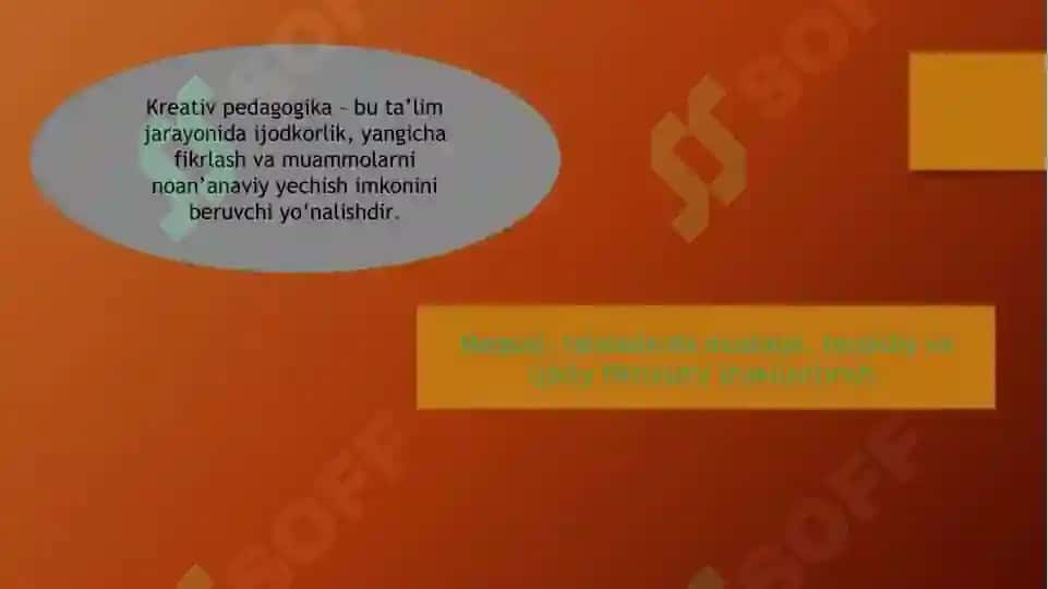 Kreativ pedagogika fanini o‘qitish metodlari 4