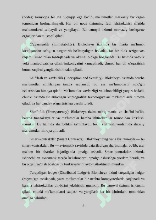 BLOKCHEYN TEXNOLOGIYASINING XAVFSIZLIK JIHATLARI VA MA'LUMOTLAR HIMOYASI. 6