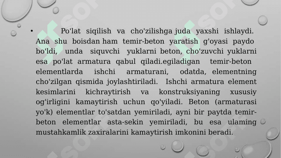 Beton va temir beton konstruksiyalarini tayyorlash usullari 6