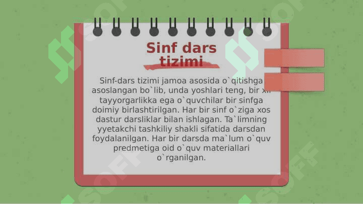 Dars o’qitishning asosiy tashkiliy shakllari 6