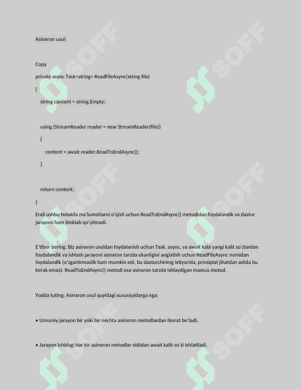 Asinxron dasturlash 2