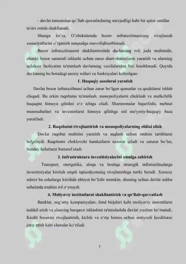 Bozor infra tuzilmasining mintaqaviy rivojlanish ta’siri 7